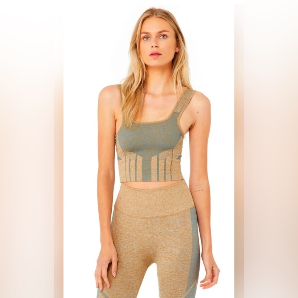 Alo Yoga | Tempo Bra Tank in Heather Carmel